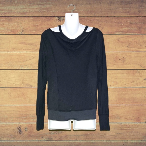 Athleta knit open-shoulder long sleeve top - Picture 2 of 2